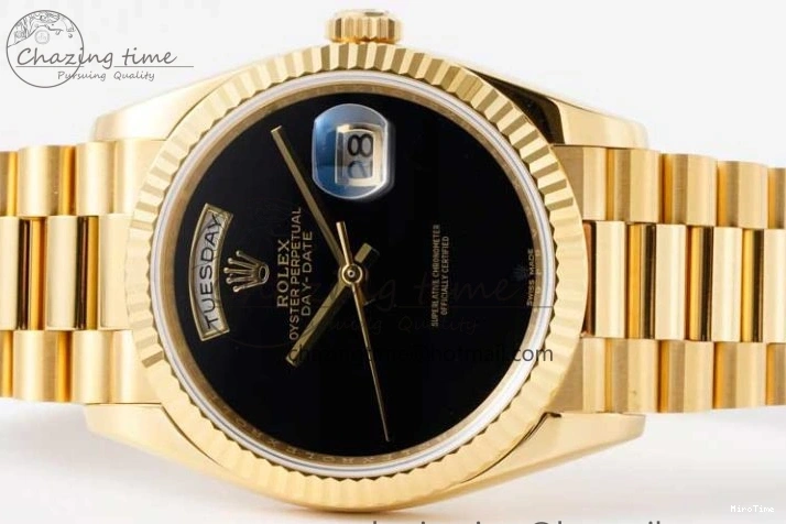 MiroTime 0321 NewStyle Day Date 36 YG RAF Best Edition Black No Marker on YG Bracelet A 2019